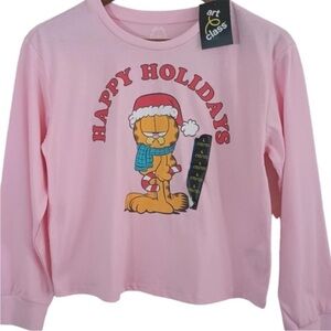 Art Class Garfield Long Sleeve Happy
Holidays Graphic Top